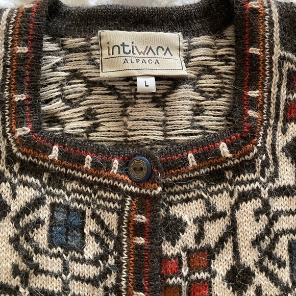 Vintage Intiwara Alpaca Cardigan Sweater - Picture 6 of 9